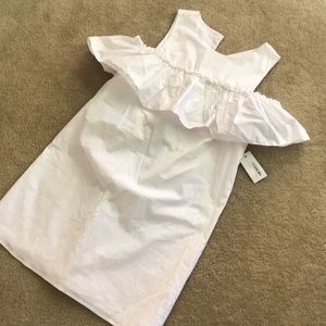 NWT 🌻 White ruffle dress